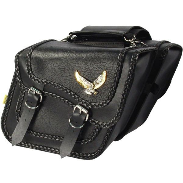 Willie and Max Black Magic Compact Slant Saddlebags