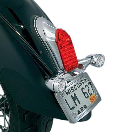 HTTMT Chrome Metal Tombstone Rear Brake Light / Tail Light For Harley FL FLSTN – FM-XH3118B-A-01-CD+SK