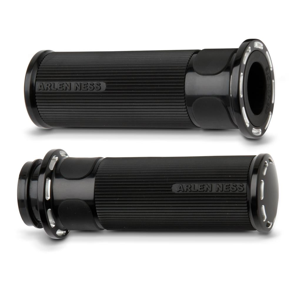 Arlen Ness Slot Track Fusion Grips - Black