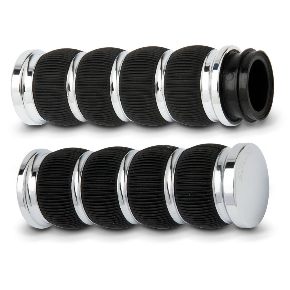 Arlen Ness Ring Leader Fusion Grips - Chrome