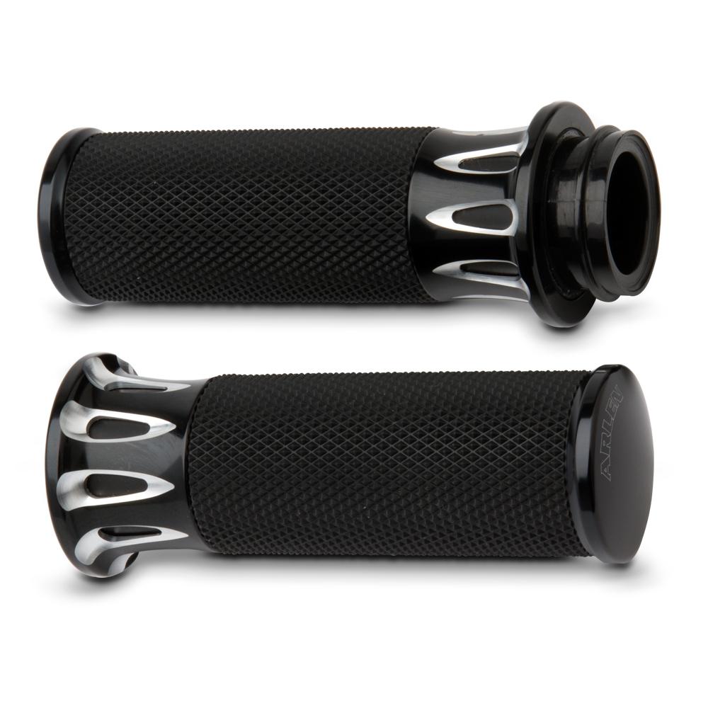 Arlen Ness Deep Cut Fusion Grips - Black