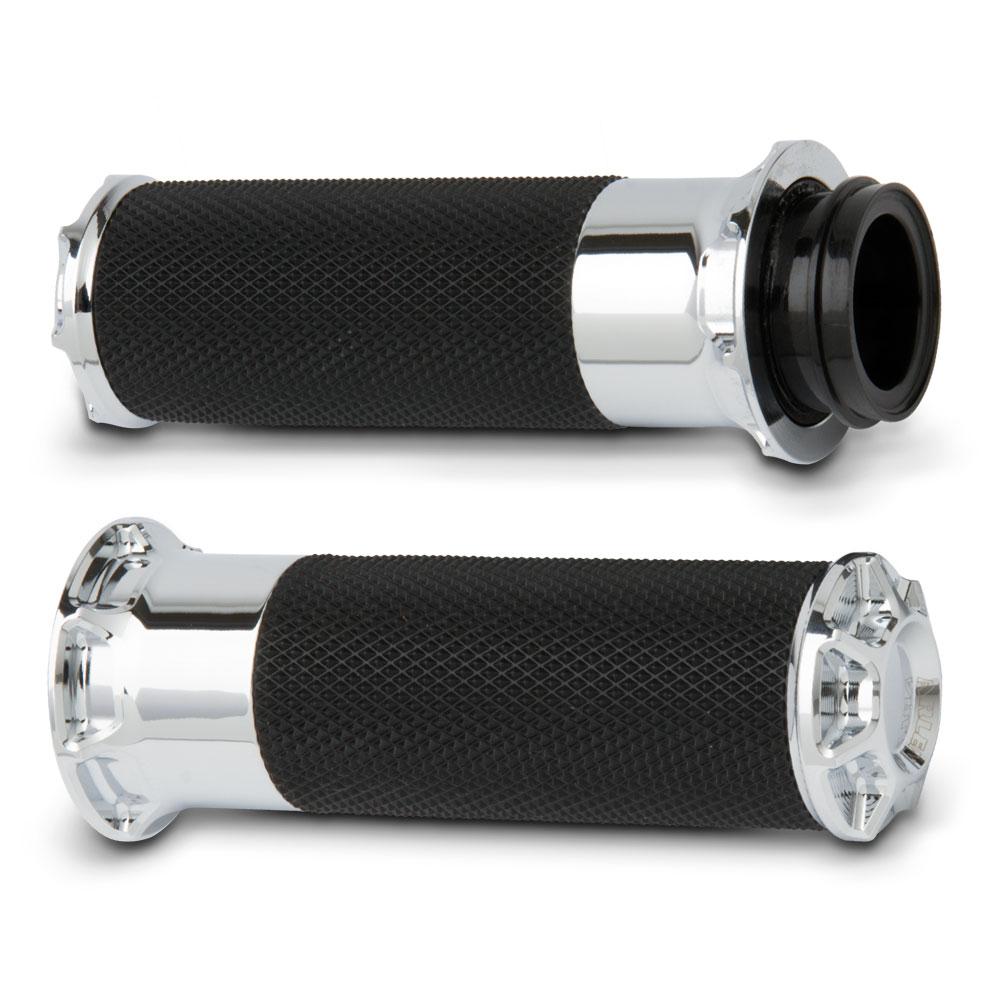 Arlen Ness Beveled Fusion Grips - Chrome