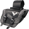 Willie and Max Gray Thunder Studded Compact Slant Saddlebag