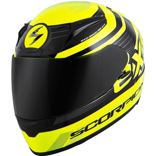 motorcycle helmets scorpion exo 2015 Scorpion EXO-R2000 Fortis Black-Neon Helmet