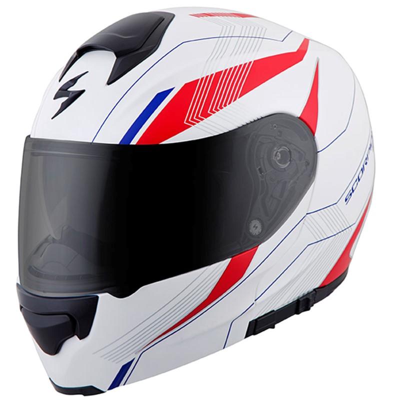 scorpion exo 920 shuttle helmet Scorpion EXO-3000 SYNC Red-White-Blue Helmet – Motorangutan