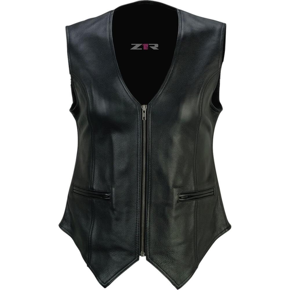 Z1R Scorch Women's Leather Vest