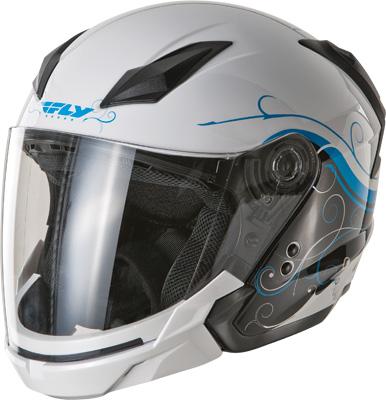 fly tourist modular motorcycle helmet Fly Racing Tourist Cirrus White-Blue Helmet
