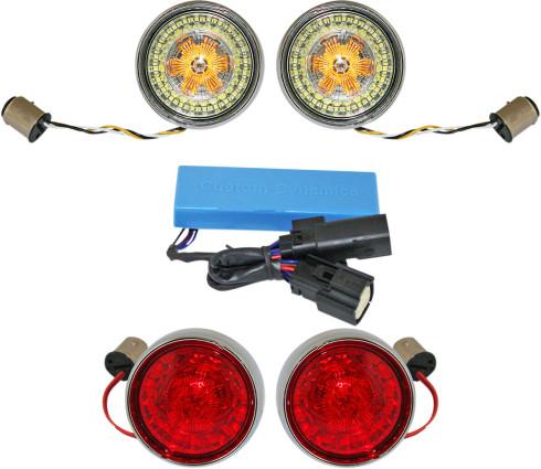 Custom Dynamics ProBEAM Bullet Bezel LED Signal Kit 1157 PB-SS6-BB-C (Chrome)