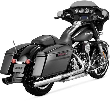 Vance & Hines Twin Slash Round Slip-Ons (Harley Davidson)