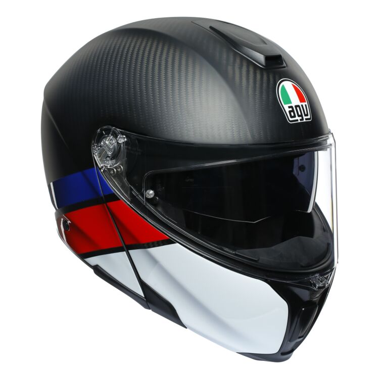 AGV SportModular Carbon Solid Adult Street Helmets-0100