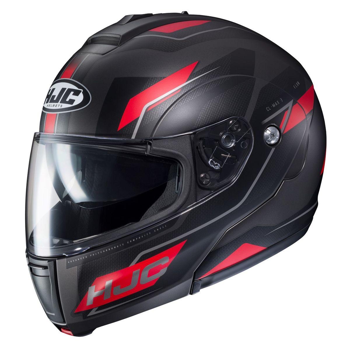 hjc cl 3 moduler helmet HJC CL-MAX 3 Flow Black-Red MC-1SF