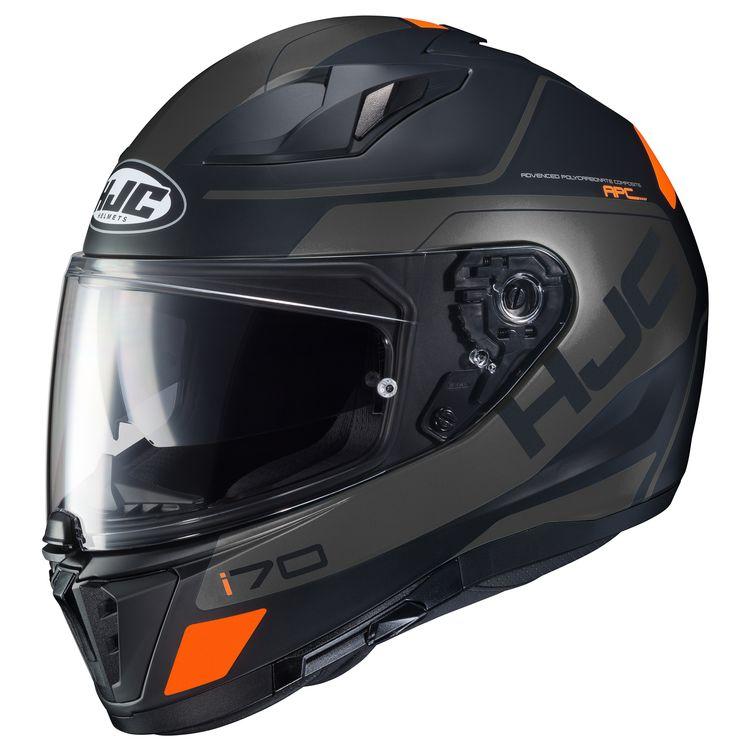 black and orange motorcycle helmets HJC I70 Karon Matte Black-Grey-Orange Helmet – Motorangutan