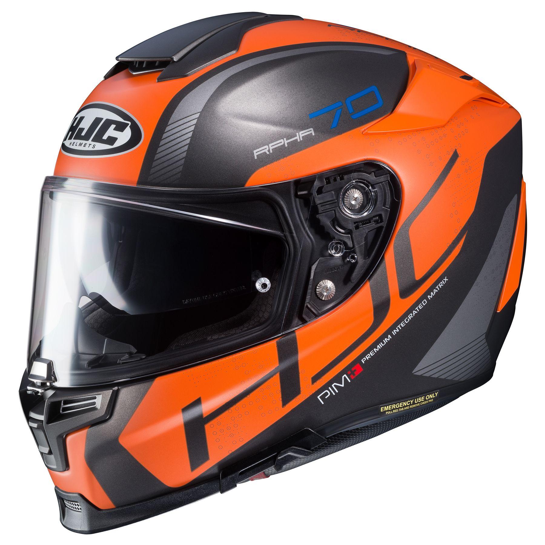 hjc black and orange mc helmet HJC RPHA 70 ST Vias Black-Orange MC-7SF