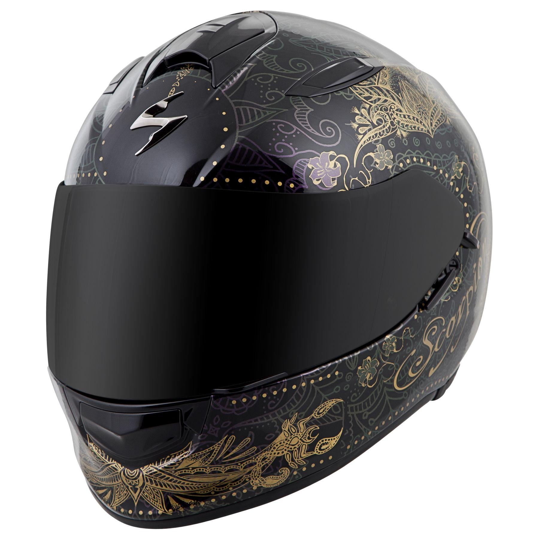 scorpion baron open face helmet Scorpion EXO-T510 Azalea Black-Gold