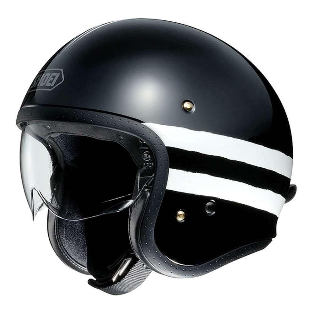 open face shoei helmet Shoei J O Vintage Open Face Helmet Sequel TC-5 Black-White – Motorangutan