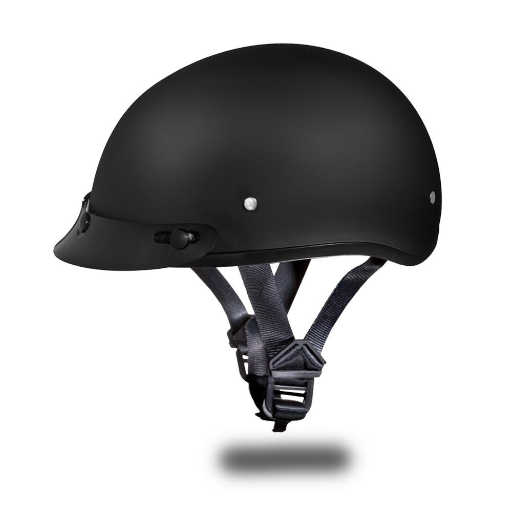 daytona motorcycle helmet Daytona Skull Cap w-Visor Half Shell Helmet – Motorangutan