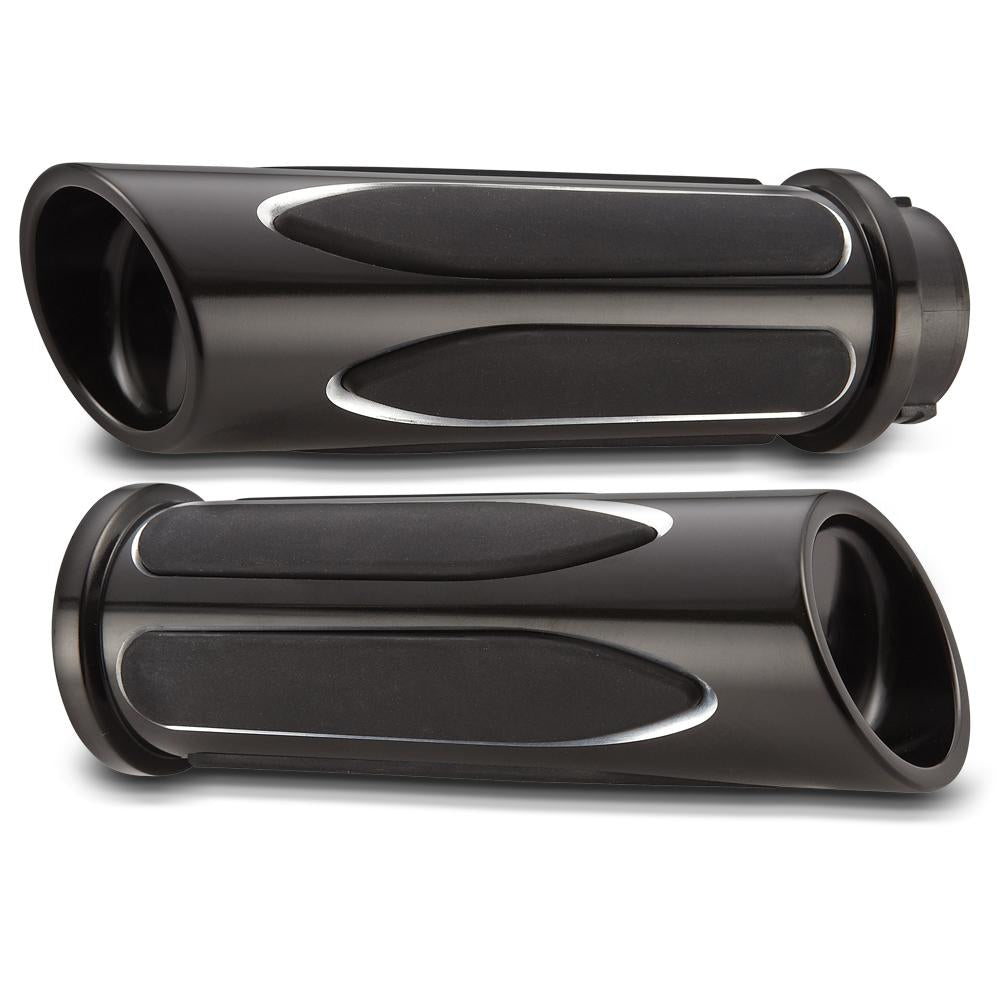 Arlen Ness Deep Cut Comfort Series Grips - Black