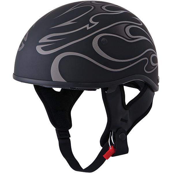 chrome motorcycle half helmet with retractable face shield Fly Racing .357 Flames Half Helmet – Motorangutan