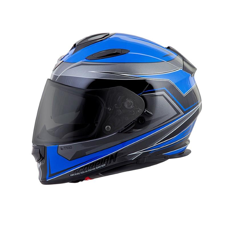 Scorpion EXO-T510 Tarmac Blue-Black Helmet