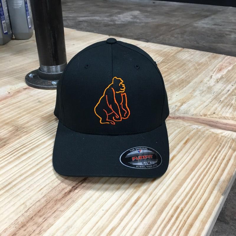 Motorangutan Flex Fit Black-Orange Hat