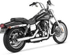 Vance & Hines Twin Slash 3" Slip-Ons - Chrome (Harley Davidson)