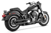 Vance & Hines Twin Slash 3" Slip-Ons - Black (Harley Davidson)