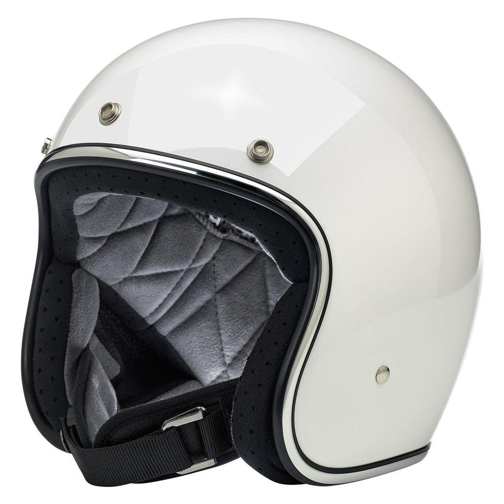 Biltwell Bonanza Gloss White Open Face Helmet