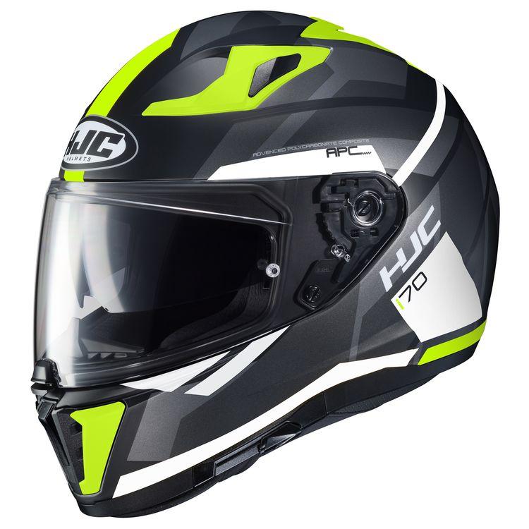 HJC I70 Matte Black-White-Hi-Viz Yellow Elim Helmet