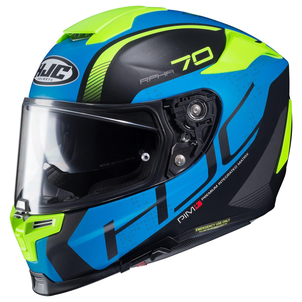 hjc blue and black helmet HJC RPHA 70 ST Vias Black-Blue MC-2SF